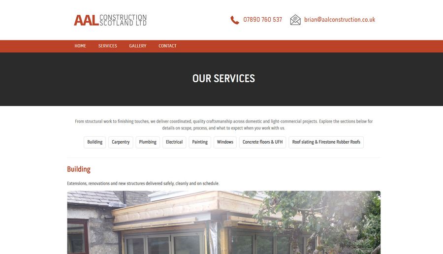 AAL Construction, Services