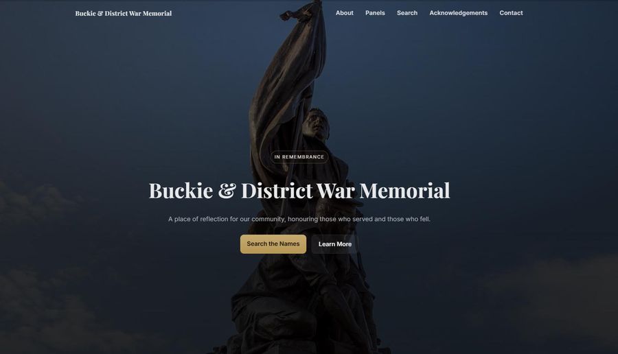 Buckie & District War Memorial website