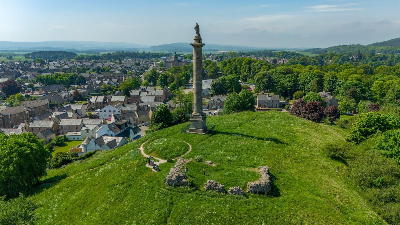 Lady Hill and the Duke of Gordon Monument above Elgin, Moray