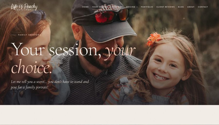 Life is Peachy Photography, the family sessions page