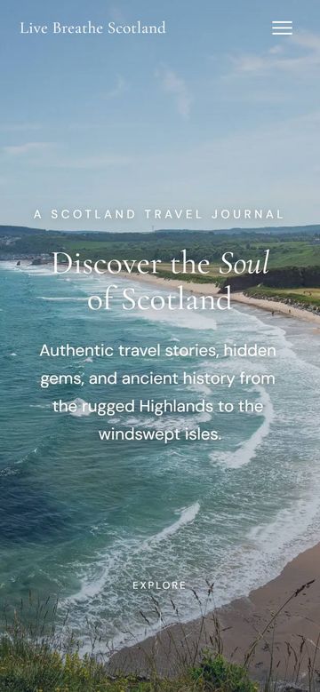 Live Breathe Scotland website on a phone