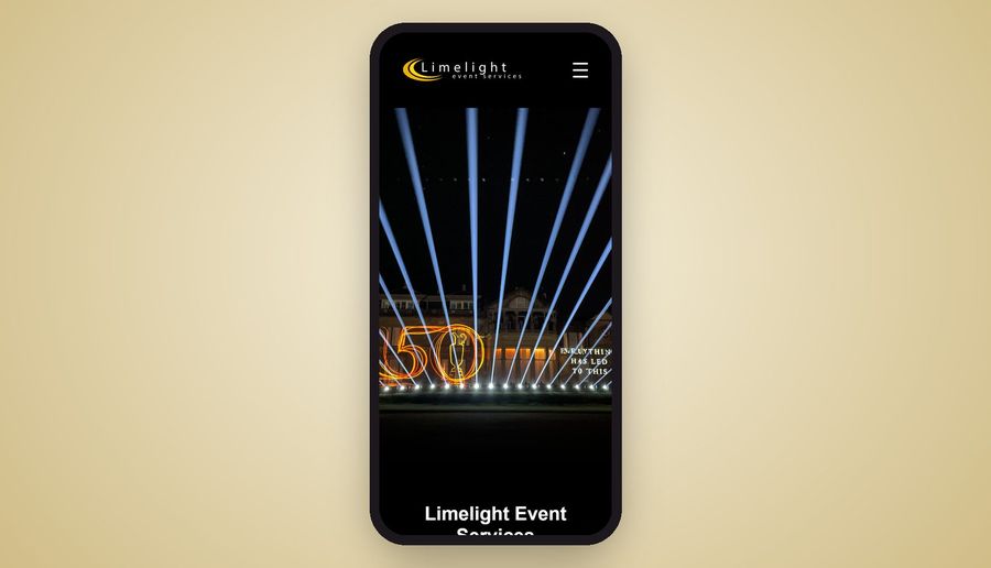 Limelight Event Services on a phone