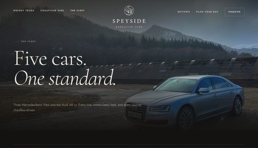 Speyside Executive Hire, the fleet