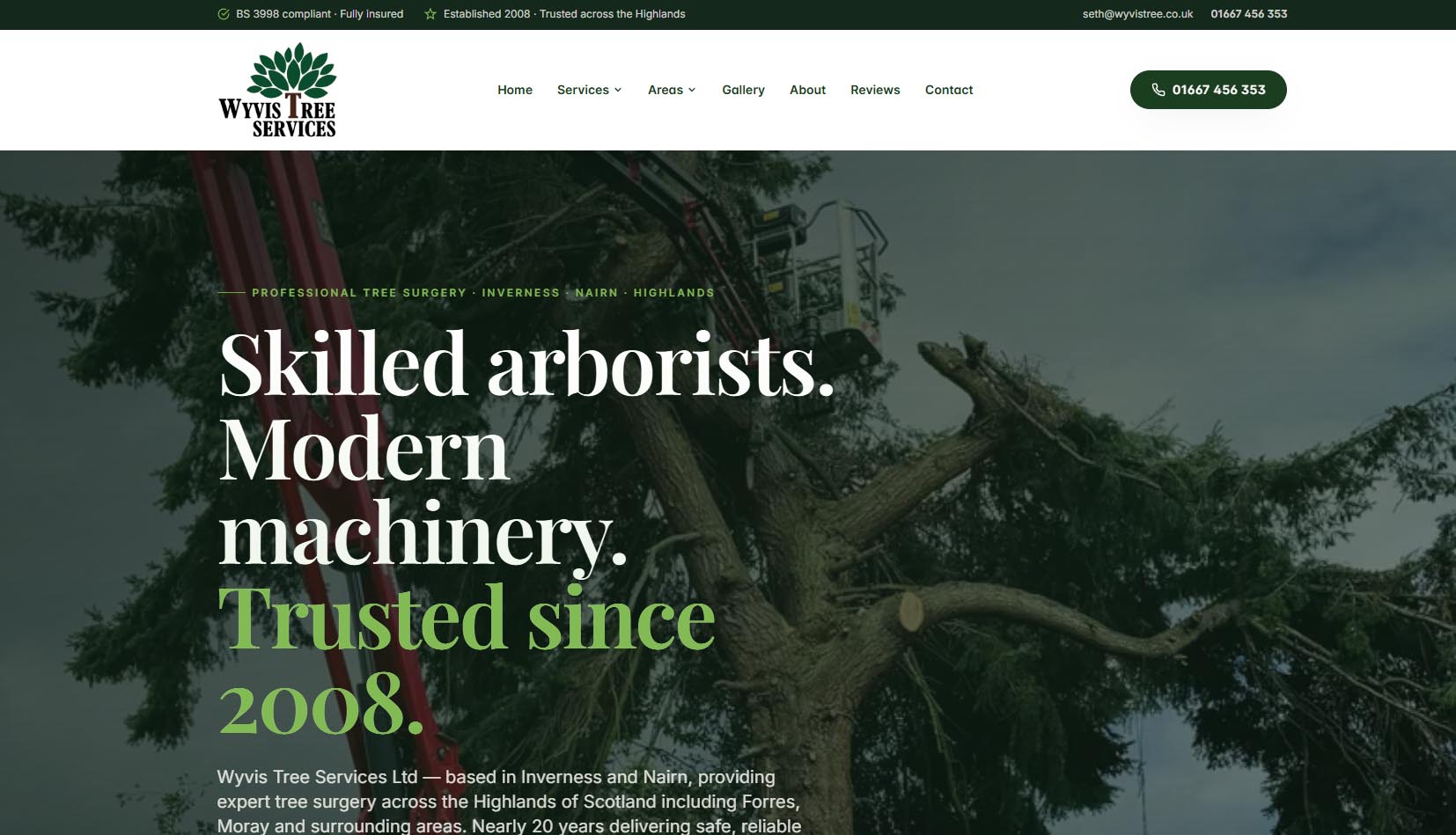 Wyvis Tree Services Website